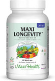 Maxi Health Longevity - Multivitamins & Minerals Supplement For Men Over 50-60 Capsules - Kosher (Lm)