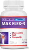 Maximum Slim Max Flex-3 Pain Relief Formula With Green Lipped Mussel - 60 Count