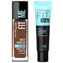 Maybelline Fit Me Matte + Poreless Liquid Foundation + Fit Me Mattifying Primer Makeup Bundle, Includes 1 Foundation In Java And 1 Primer
