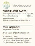 Meadowsweet Herb 60 Capsules, 400 Mg, Meadowsweet (Filipendula Ulmaria) Dried Herb (60 Capsules)