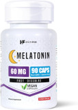 Melatonin 60Mg | 90 Veg Capsules | Gluten-Free | Non-Gmo | Unflavored | Made In Usa