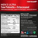 MenS Ultra Saw Palmetto + Octacosanol Supplement With Vitamin D3, Zinc, And Selenium - Supports Prostate & Overall Wellness - 60 Softgels, 60 Day Supply