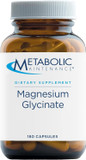 Metabolic Maintenance Magnesium Glycinate - Pure Magnesium Glycinate Powder Capsules With Vitamin C, Chelated Mag For Sleep Health And Calm, 125 Mg Mag Bisglycinate - 180 Capsules