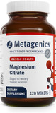Metagenics Magnesium Citrate - 300 Mg Magnesium & 60 Mg Calcium (As Citrates) - Muscle & Bone Health Support* - Gluten-Free & Vegetarian - 120 Count