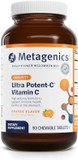 Metagenics Ultra Potent-C Vitamin C Chewable - For Immune & Antioxidant Support* - With L-Cysteine & L-Lysine - Chewable Vit C - Natural Orange Blast Flavor - Bioflavonoids Supplements - 90 Tablets