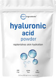 Micro Ingredients Hyaluronic Acid Serum Powder, 100 Grams | Low Molecular Weight, Cosmetics Grade | Skin Hydration And Moisture Support Supplements | Vegan, Water Soluble (Within 2 Hours)