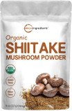Micro Ingredients Organic Shiitake Mushroom Powder, 8 Oz | Culinary Superfood | Supports Gut & Immune Health | Great For Cooking, Soups & Sauces | Non-Gmo, Vegan Friendly