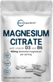 Micro Ingredients Pure Magnesium Complex, 300 Capsules | Triple Magnesium Glycinate, Malate, Taurate With Vitamin C | 100% Chelated | Supports Muscles, Nerves, & Energy | Only Active Ingredients