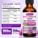 Milk Thistle Liquid Drops - Liver Cleanse Detox & Repair - 1000Mg Milk Thistle Supplement For Liver Support, Silymarin Liver Supplement For Liver Health, Vegan, Non-Gmo, 2 Fl Oz