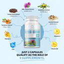 Milk Thistle Supplement Capsules, Liver Health Formula, With Dandelion Root, 10:1 Extract, For Liver Detox Cleanse Support, Digestive & Immune System, 120 Veggie Caps