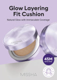 Missha Serum Cushion Glow Layering Fit Cushion Foundation No.17 Ivory Bright Beige For Fair Skin, Korean Foundation Makeup, Rich-Texture, Full-Coverage, 24-Hr Hydrating, Triple Glow System