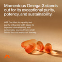Momentous Omega-3 Fish Oil - High-Potency Epa & Dha Supplement For Men & Women - Supports Heart, Joint, & Brain Health - Nsf Certified For Sport® - Non-Gmo - Gluten-Free - 1,600 Mg - 30 Servings