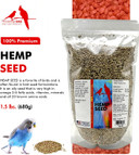 Morning Bird Hemp Seeds  Nutrition Hemp For All Bird Types, Rich In Vitamins And Supplements, Supports Feather Growth And Health  Ideal For Parrots, Canaries, Finches, And More 1.5 Lbs