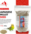 Morning Bird Japanese Millet Seed Bag 1.5 Lbs - Healthy & Nutritious Pet Bird Food To Support Health & Immunity - Rich In Vitamins And Supplements  Ideal Bird Feed For All Seed Eating Birds