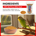 Morning Bird Red Proso Millet Bird Seeds 1.5 Lbs  Healthy & Nutritious Pet Bird Food - Bird Seeds For Feather Growth  Perfect For Finches, Parakeets & Other All Pet Birds