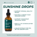 Mountain Meadow Herbs Sunshine Drops | Vegan Vitamin D3 Booster For Healthy Bones & Teeth | Ideal Winter Supplement | Tincture 2Oz