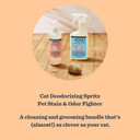 Mrs. Meyer'S Clean Day Cat Care Kit, Includes Cat Deodorizing Spritz - White Peach And Pet Stain & Odor Fighter - Coconut Leaf