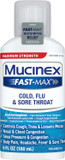 Mucinex Fastmax Cold Flu Sore Throat Relief Liquid Fluid Ounce, 6 Fl Oz