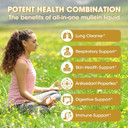 Mullein Drops For Lungs  Mullein Leaf Extract With Marshmallow Root, Perilla & Astragalus For Respiratory Support, Immune Boost & Lung Detox, Natural Herbal Formula, Vegan, 2 Fl Oz