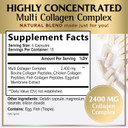 Multi Collagen Peptides Supplement  Type I, Ii, Iii, V, X  Hydrolyzed Multi Collagen Complex Capsules For Women & Men  Supports Vital Hair, Skin, Nails, Joints, Bones & Gut Health  60 Capsules