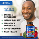 Multivitamin For Men - B-Complex | Whole Foods & Enzymes - Energy, Focus & Brain | Men'S Health Complex - 46In1 Mens Multivitamin - Bioavailable & Gentle On Stomach - Made In Usa - 90 Capsules, 1/Day