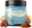 Mushroom Coffee,10 Adaptogenic Mushrooms With Oatmeal Powder Mct Oil, Hydrolyzed Collagen, Instant Coffee With Lion'S Mane, Chaga, Cordyceps, L-Theanine For Energy, Focus, Digestion And Immunity, 160G