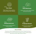 Mushroom Supplement -10 Mushrooms Blend, Reishi, Lions Mane, Cordyceps, Chaga, Turkey Tail, Maitake, Shiitake, Chaga, Nootropic Complex