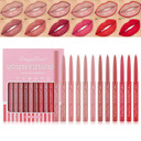 Myuango Lip Liner Set 12 Pcs, Matte Velvet Long-Lasting Luxury Intense Lipliner, Creamy Easy To Use Richly Pigmented Lip Liner Pencil For Colorful And Defined Lips