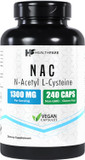 Nac Supplement N-Acetyl L-Cysteine | 240 Veg Capsules | 1300Mg | Gluten-Free | Non-Gmo