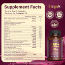 Nad Supplement 1100Mg Pure Organic, Liposomal Nad Resveratrol Supplement For Women & Men, Boost Nad+ For Aging Defense, Cellular Energy, Focus - Ultra Antioxidant, 90 Capsules