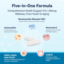 Nad+ Supplement For Women, With 900Mg Nicotinamide Riboside (Nr), Resveratrol, Coq10, Alpha-Lipoic Acid, Astaxanthin - Supports Cellular Energy & Repair, Healthy Aging - 60 Vegetarian Capsules