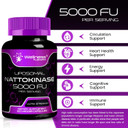 Nattokinase Supplement Capsules 5000 Fu, Third-Party Tested Nattokinase  Enzymes From Japanese Natto  Daily Wellness Support  120 Count