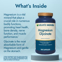 Nature'S Wonder Magnesium Glycinate 200Mg Per Serving, Magnesium Glycinate Supplement Supports Sleep, Muscle Relaxation, Heart, Bone, Nerve Health, 180 Capsules, 90 Day Supply