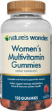 Nature'S Wonder Women'S Multivitamin Gummies, Supports Energy, Metabolism, Bone And Immune System Health With Vitamins A,C,D,B6, B12, Biotin, Folic Acid, 75 Day Supply, 150 Count