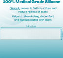 Newgel Advanced Silicone Professional Scar Treatment Tape By Mynewgel, Ultra-Thick, For Abdomen, C-Section, Keloids, Burns, Reusable, 2" X 24" Strip - Clear