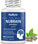 Nubrain Booster - Brain Supplement For Brain Booster, Memory, Focus & Clarity Support With St. JohnS Wort, Ginkgo Biloba, Bacopa & More - 60 Vegan Capsules | 1 Month Supply