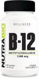 Nutrabio Methyl B-12 Vitamin Supplement, 2000Mcg  Promotes Cellular Health And Wellness, 90 Vegetable Capsules
