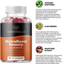 Nutraboost Beauty Gummies, Vegan Collagen Booster, Biotin, Skin Hair And Nails, Vitamin A, E, C, Citrus Flavor, 30 Day Supply, Sugar-Free
