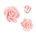 O'Creme Garden Roses Gumpaste Flower Set - Red - Edible Flowers For Cake Decorating - Sugar Paste Flower Decorations For Cakes, Candy, Cupcake Toppers