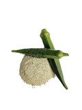 Okra Powder, Made From 100% Abelmoschus Esculentus - Pure, Natural Lady'S Finger Powder - Net Weight: 1.76Oz/50G