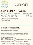 Onion 120 Capsules, 500 Mg, Onion (Allium Cepa) Dried Bulb (120 Capsules)