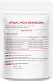 Organic Mega Mushroom Powder Blend, 10 In 1 Complex Mushroom Extract Powder Herbal Supplement With Reishi, Cordyceps, Chaga, Lion'S Mane, Vegan & More, Sustainably Us Grown, Filler Free, 10Oz