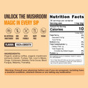 Organic Mushroom Coffee  30% Beta-Glucans, Arabica Instant Coffee Infused With Fungipure Mushrooms - Lions Mane, Reishi, Turkey Tail, 72 Grams - 36 Servings