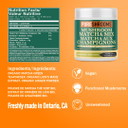 Organic Mushroom Matcha Green Tea Mix - Focus & Think With Ultra Concentrated Lion'S Mane Mushroom Extract 10:1, Hint Of Ginger Root Powder (Focus & Think Matcha, 37 Servings)