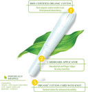 Organyc 100% Certified Organic Cotton Tampons, Plant-Based Eco-Applicator, Normal Flow (16 Count) + Everyday Ultra-Thin Panty Liners (24 Count)