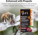 P.R.I Manuka Honey Lozenges With Propolis, Soothing Cough And Throat Drops, Mgo 300+ Certified (Strawberry, 16 Count)