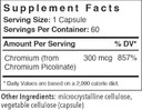 Patient One Chromium Picolinate 300 Mcg | Supplement To Support Heart And Metabolic Health* | 60 Capsules