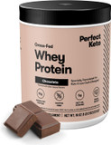 Perfect Keto Pure Chocolate Whey Protein Isolate Powder - Delicious 100% Grass Fed Whey, All Natural, No Artificials, Gluten Free, Soy Free & Non-Gmo (Chocolate)