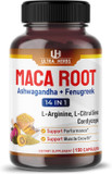 Peruana Maca Root Black, Red, Yellow | Maca Root Capsules Enhanced With Ginseng, Ashwagandha, Fenugreek | Support Stamina, Performance & Mood | 150 Capsules