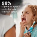 Philips Sonicare For Kids 3+ Bluetooth Connected Rechargeable Electric Power Toothbrush, Interactive For Better Brushing, Turquoise, Hx6321/02